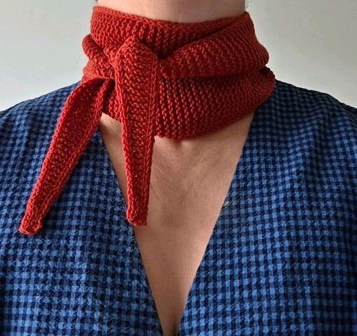 Hand knitted red extra fine - red,