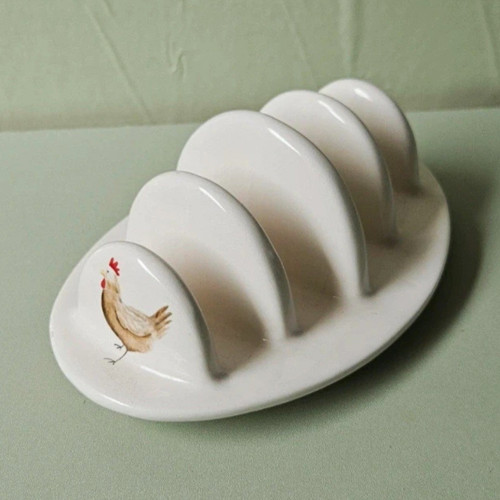 White glazed oval - oval, ceramic