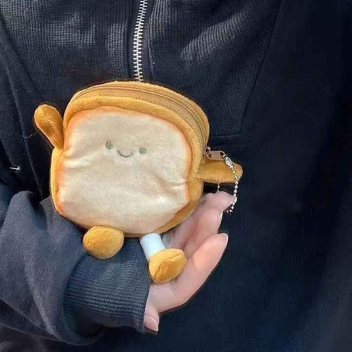 Toast bread plush coin purse - plush,