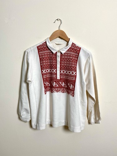 Toast cream blouse speckled - cream,