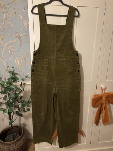 Toast olive corduroy dungarees - toast,