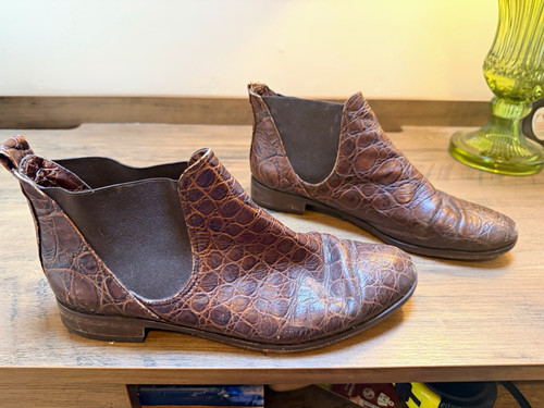 Toast leather brown - toast, croc