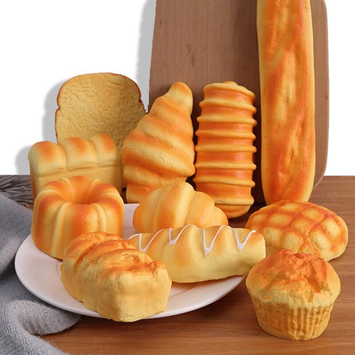 Squishy food bread toast donut - food,