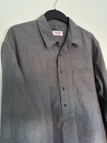 Toast half placket cotton - half,